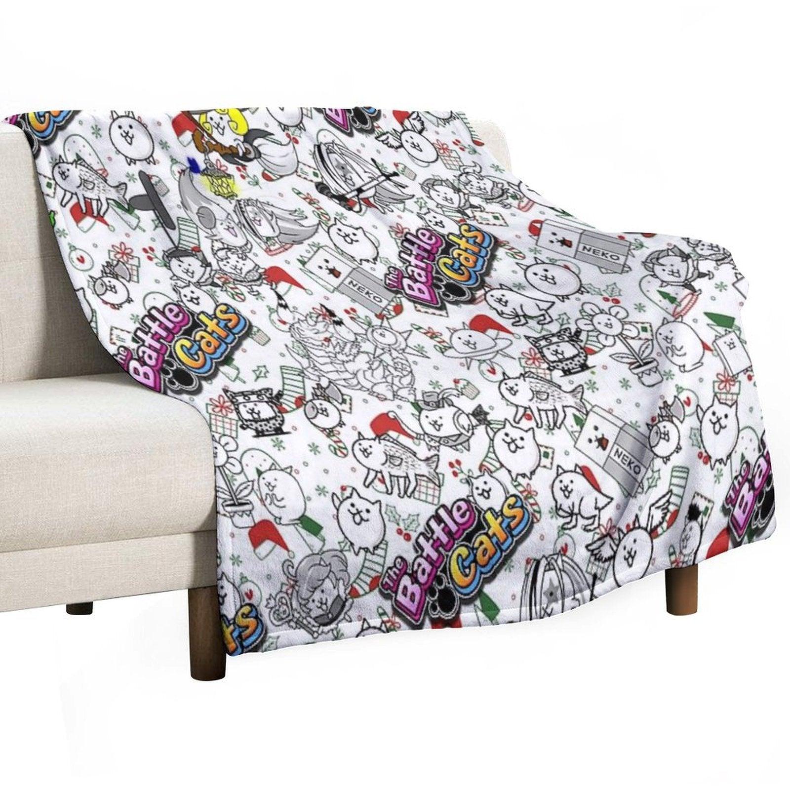 Battle Cats Throw Blanket