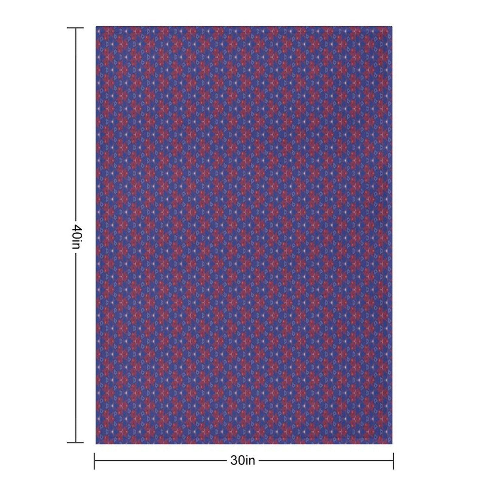 Geometrical Designs Blue Throw Blanket