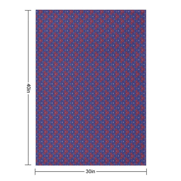 Geometrical Designs Blue Throw Blanket