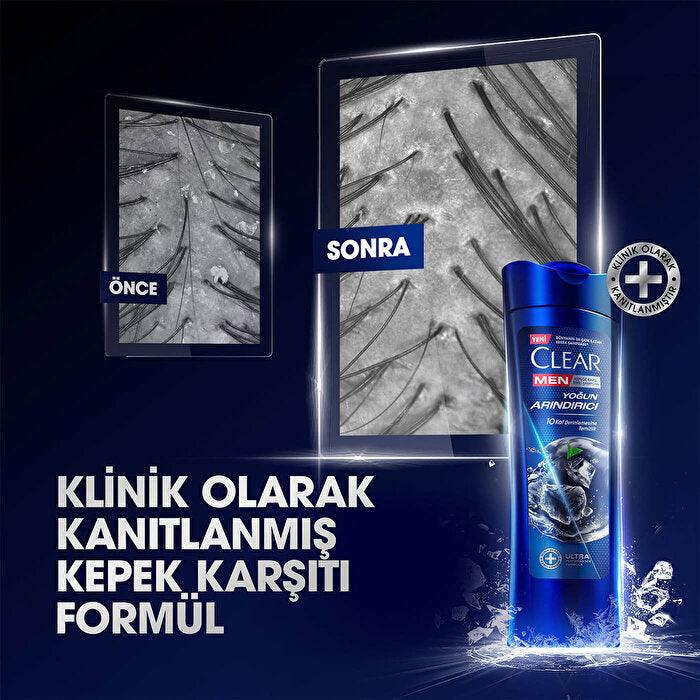 Clear Men Charcoal Anti-Dandruff Shampoo - 350ml | Intensive Cleanse