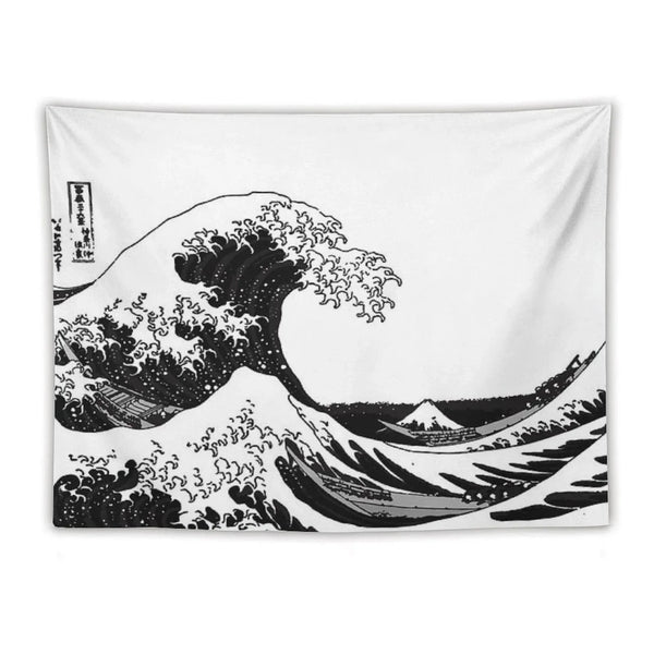 Great Wave Monochrome Tapestry