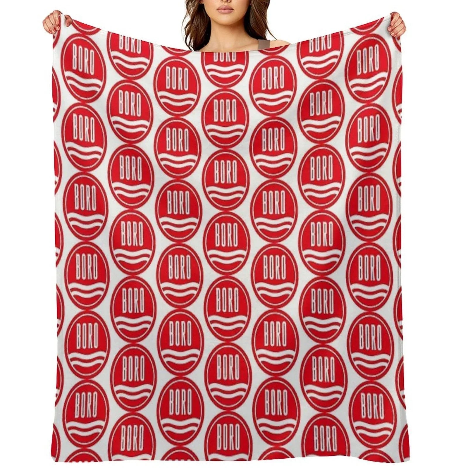 The Imperial Power of The Boro Red Throw Blanket
