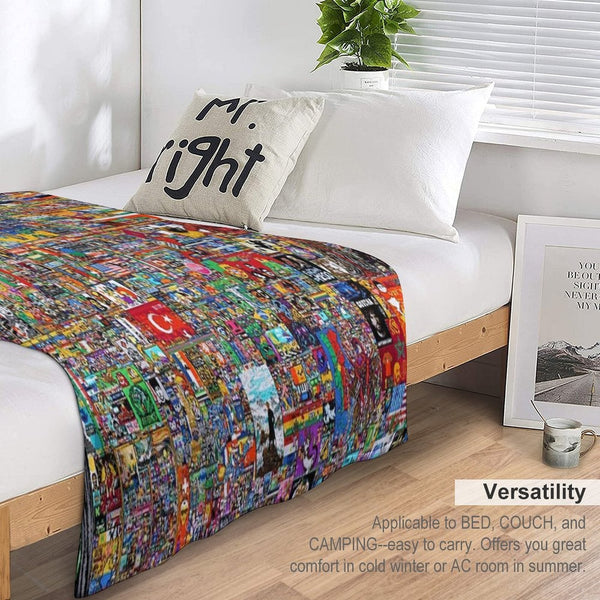 Reddit Place 2023 Merch, Reddit Rplace 2023, Rplace 20223, Rplace 2023 Merch, Rplace 2023 Poster  Rplace 2023 Pixel, Rpla Sustainable Throw Blanket