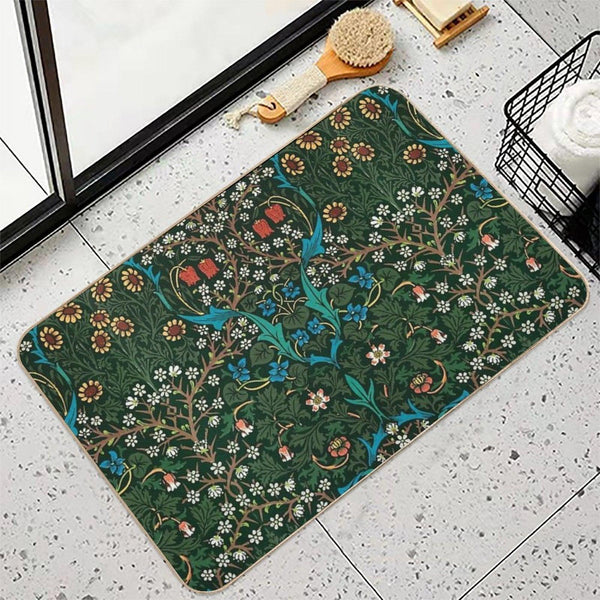 Blackthorn by William Morris, 1892 Bath Mat