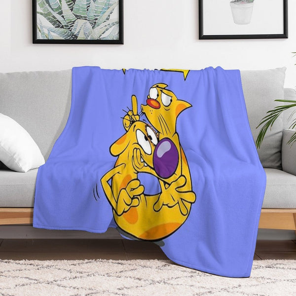 CatDog Quick-dry Throw Blanket