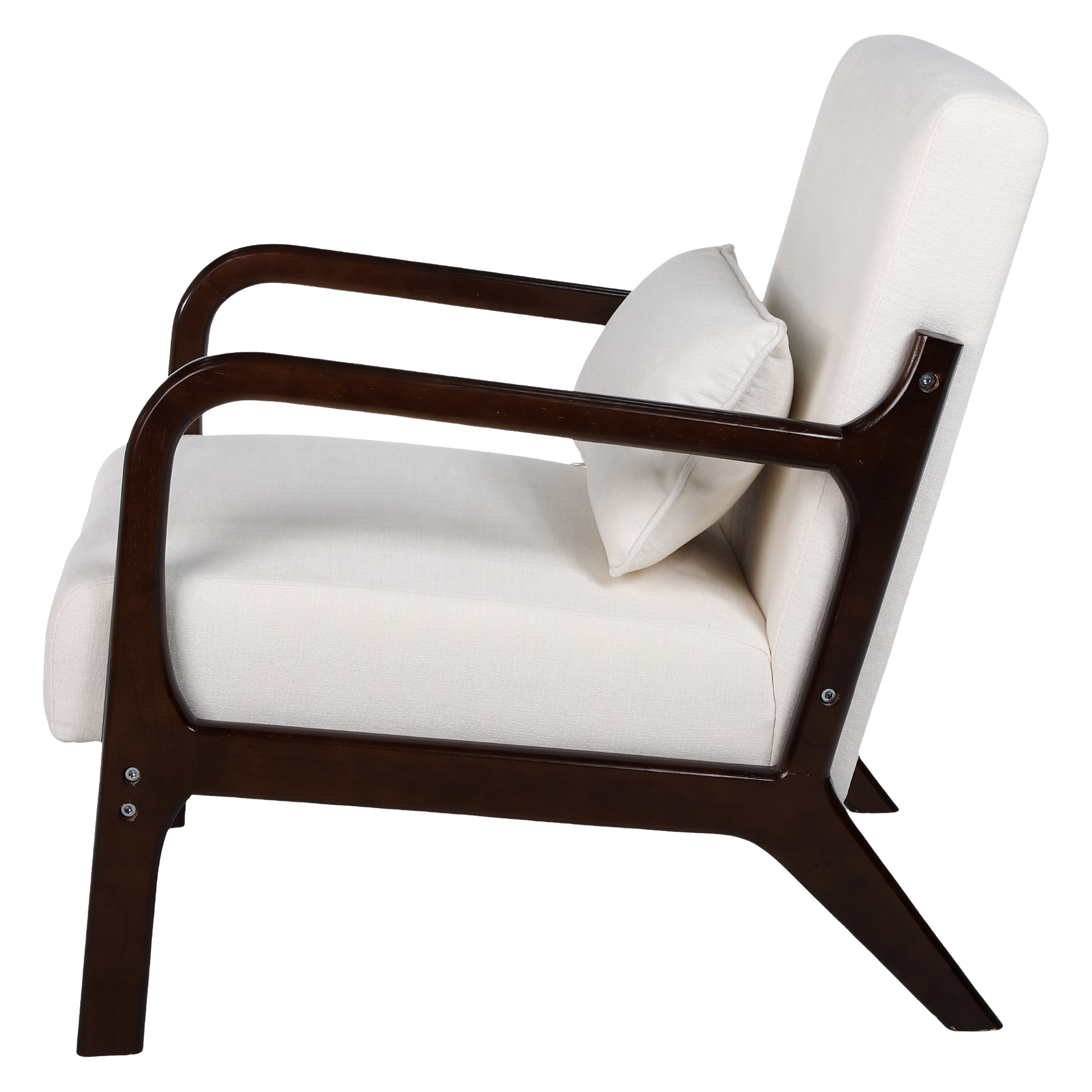 Antique Beige Cotton‑Linen Chair