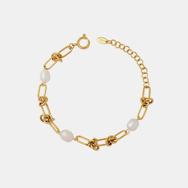 Pearl Gold Knots Chain Bracelet - Gifts for You 'n Me