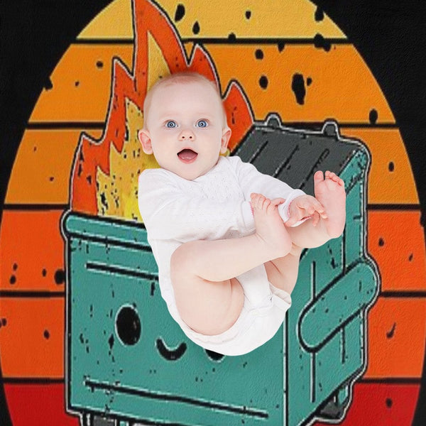 It's Fine, I'm Fine, Everything's Fine Dumpster Fire Quick-dry Throw Blanket
