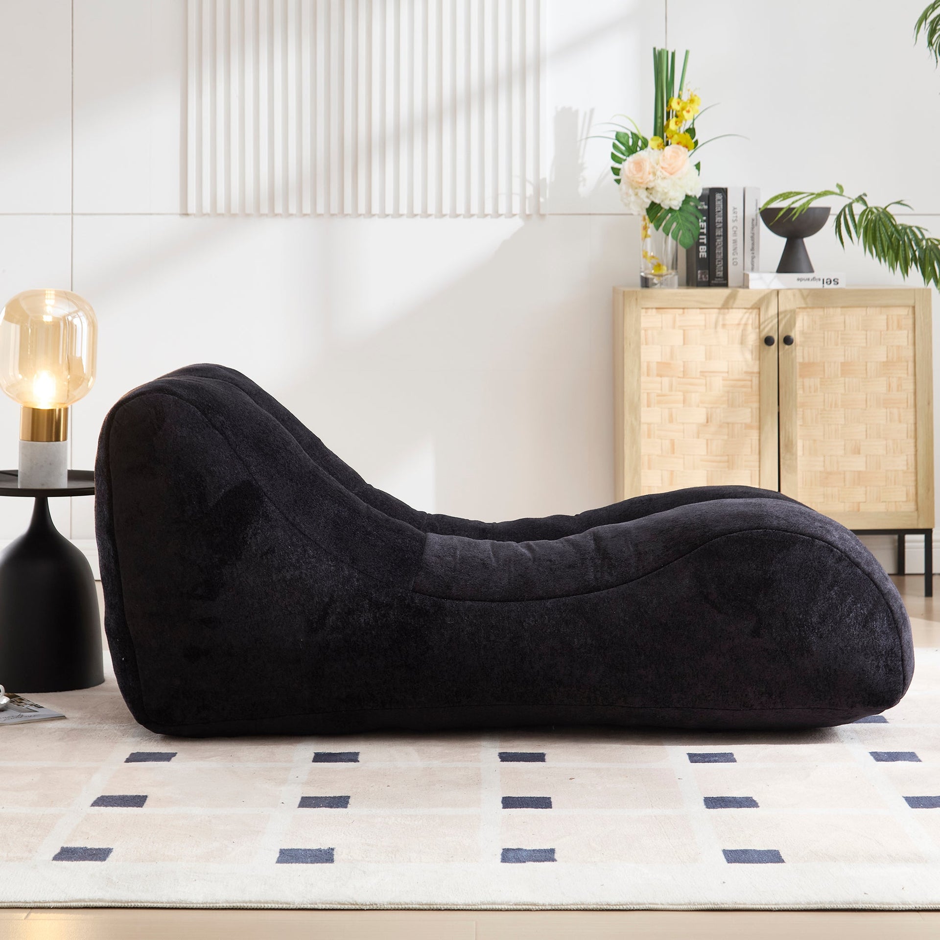 Black Bean Bag Sofa‑Lounger