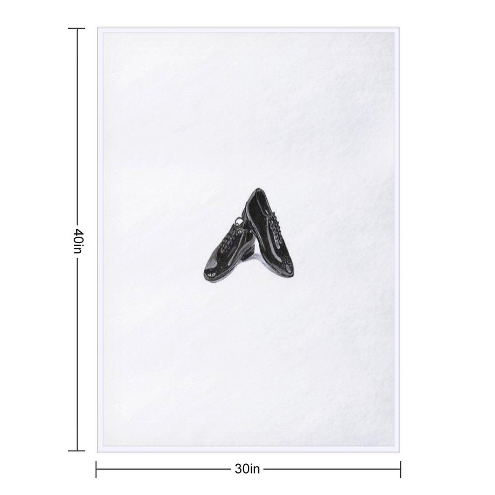 BLACK SHOE Throw Blanket