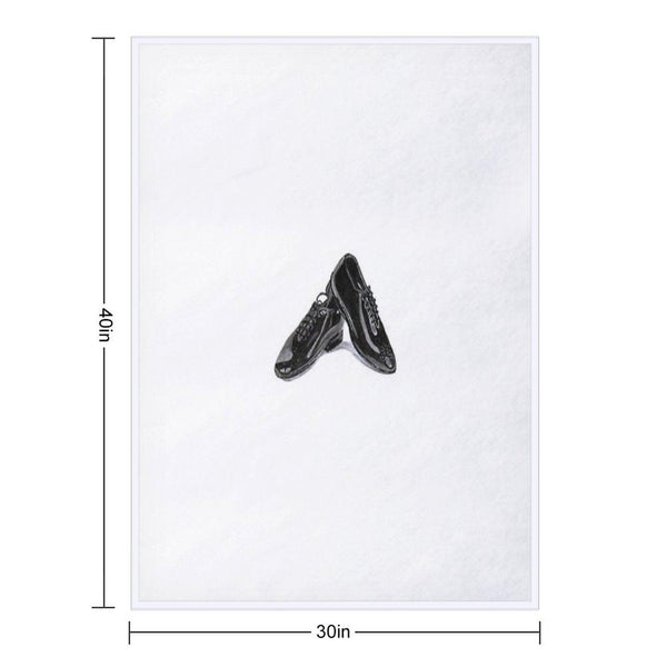BLACK SHOE Throw Blanket