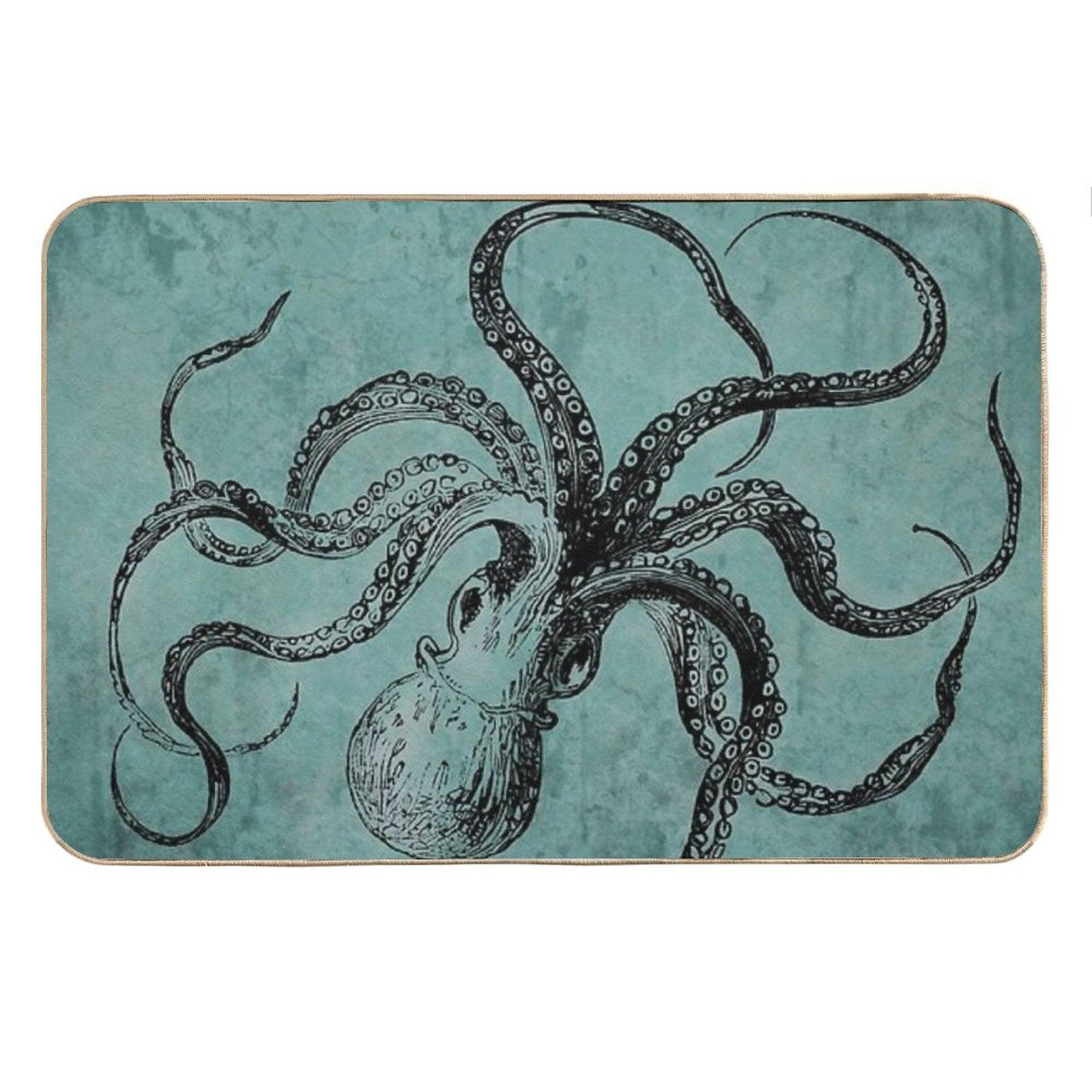 Vintage Octopus Bath Mat