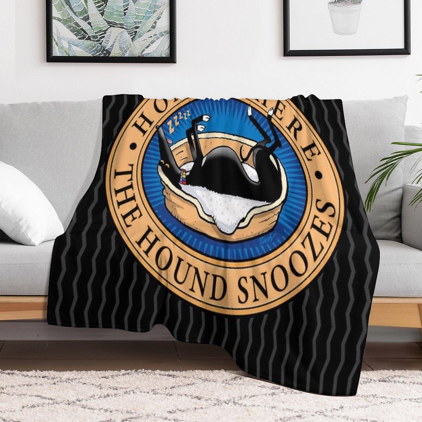 Home Is Where The Hound Snoozes Throw Blanket