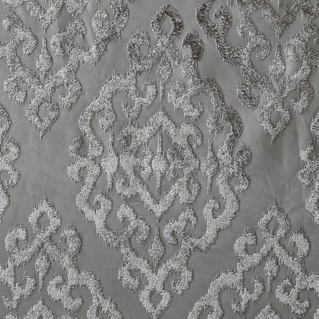 Mirage Knitted Jacquard Damask Total Blackout Grommet Top Curtain Panel by SunSmart