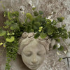 Wall Art Cement Girl   Planter