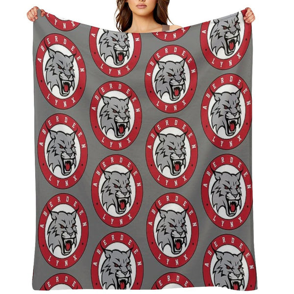 RED Lynx Logo Plush Throw Blanket