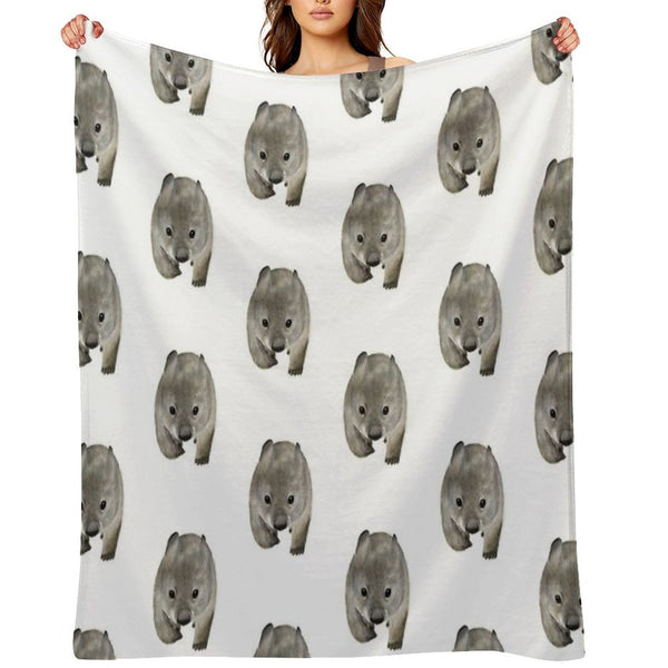 Cuddles The Wombat Quick-dry Throw Blanket