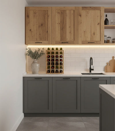 Compact Solid Wood Wine Rack Perfect for Multi Bottle Display in Kitchen, Cellar, and Retail Spaces