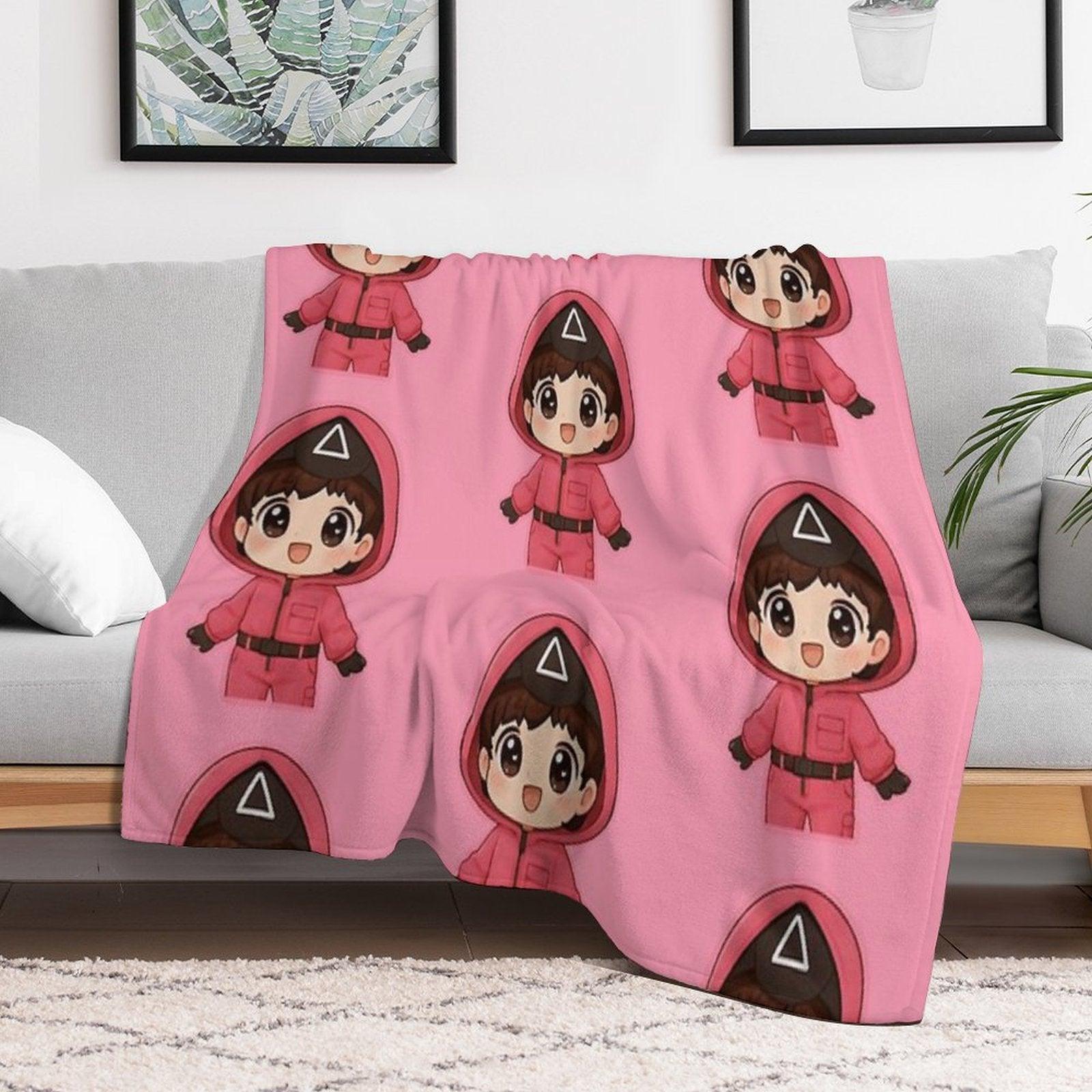 Pink Triangle Guard  Kang No-eul 011 Throw Blanket