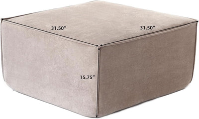 Modular Sectional Sofa Ottoman 31.5 Inches Espresso