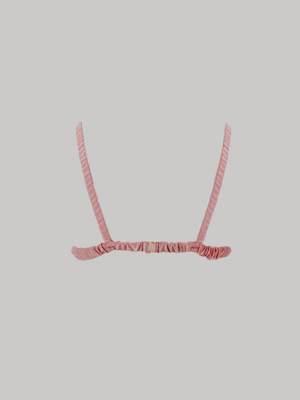 Yasmin Triangle Bikini Top in Pink Musk