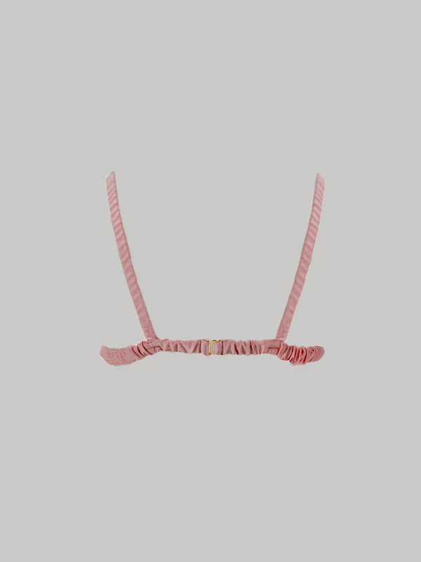 Yasmin Triangle Bikini Top in Pink Musk