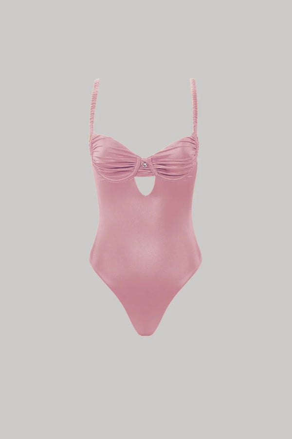 Eden Underwire One-Piece in Pink Musk