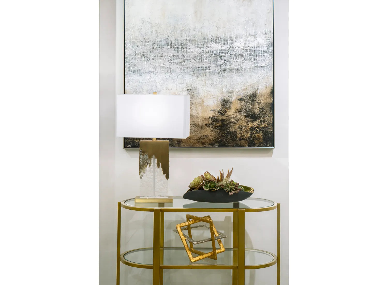 Blain Console Table - Brass