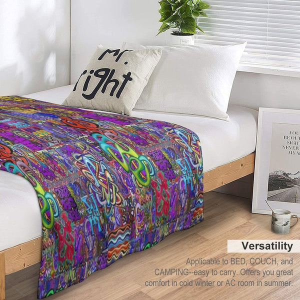Pop Abstract Easy Care Throw Blanket