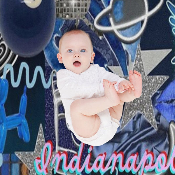 Indianapolis Indiana COLLAGE Travel-friendly Throw Blanket