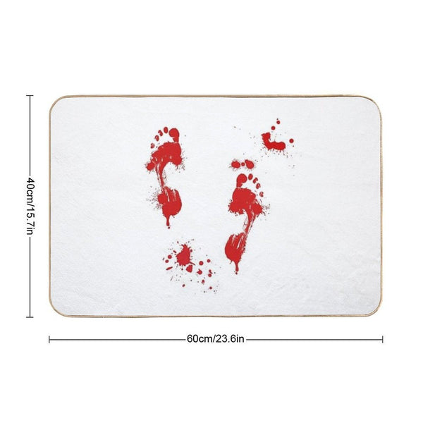 Bloody Footprints Bath Mat