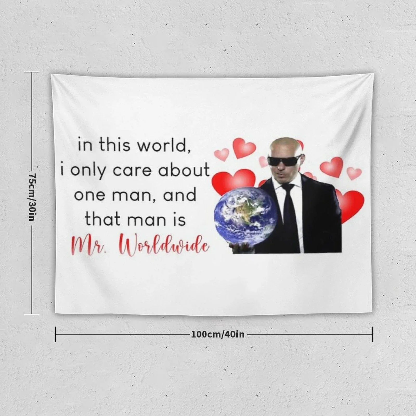 in This World, I Only Care About One Man, And That Man Is Mr. Worldwide Tapestry