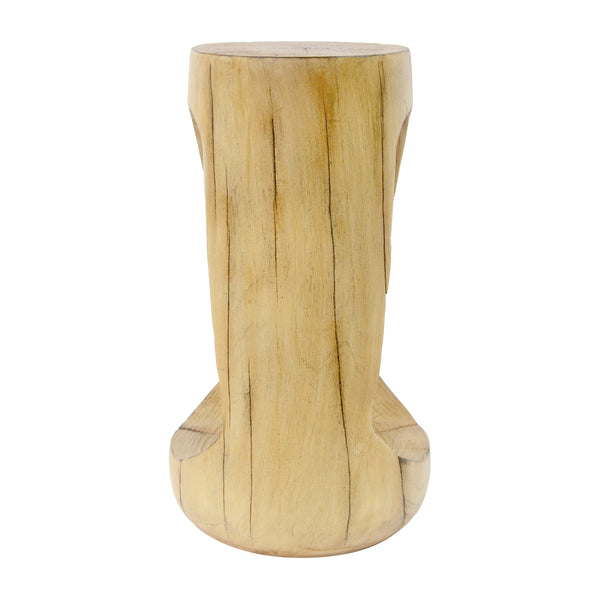 Hollow Design End Table with Wood Like Texture, and Natural Color