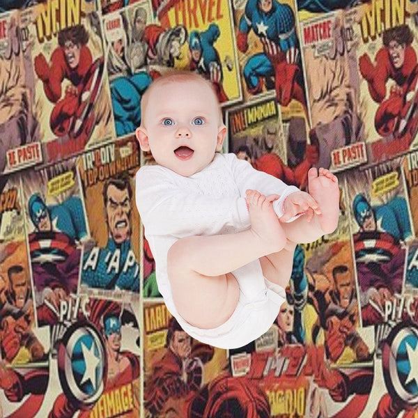 Vintage Comic Pattern Lightweight Throw Blanket