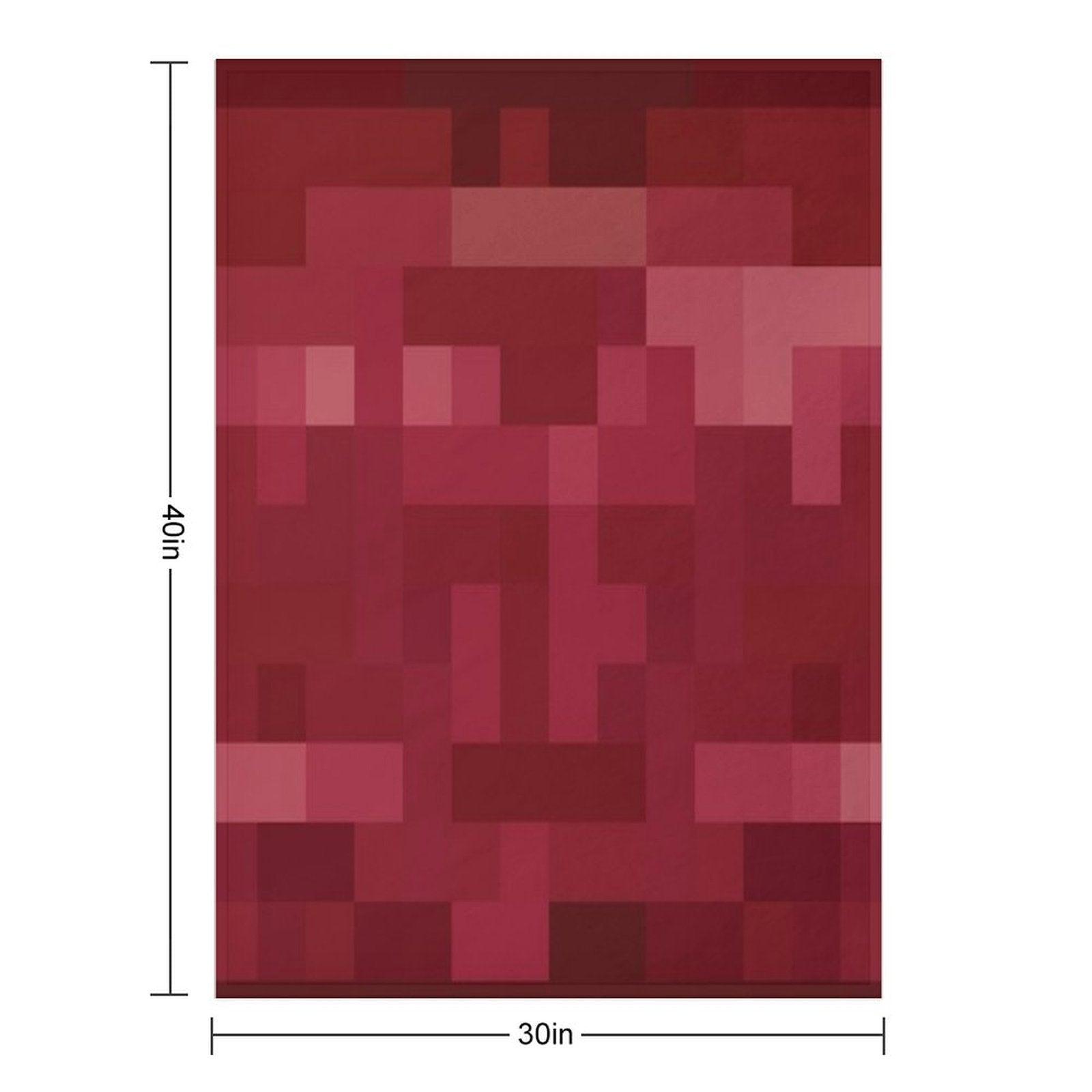 Red And White Pixel  Design Throw Blanket