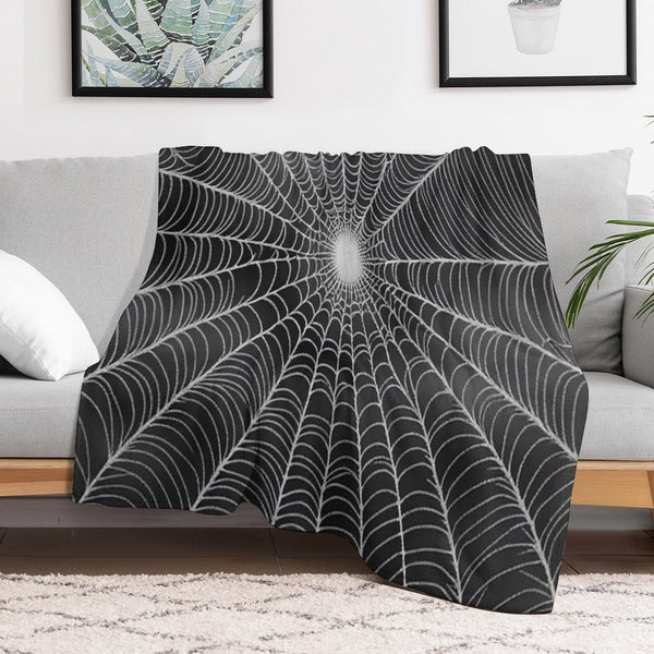 Spider Web Halloween Wrinkle-free Throw Blanket