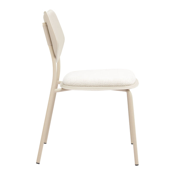 Zeal Dining Chair (Set of 4) Light Gray & Beige