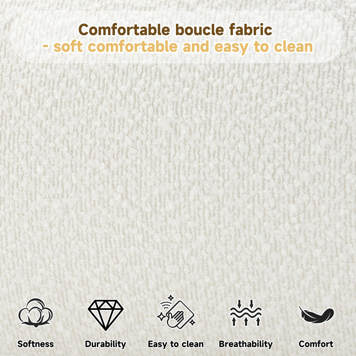 Cream Style Fabric Upholstered King Bed