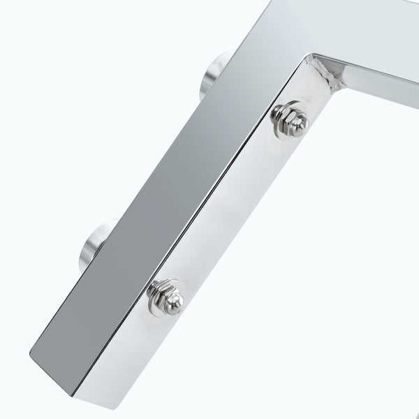 Modern minimalist circular tempered glass table for kitchen, dining and living room