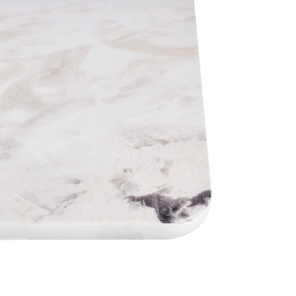 Modern Simple Glossy White Rectangular Counter Bar Table MDF 47.24 x 18.11 x 29.52 Inches