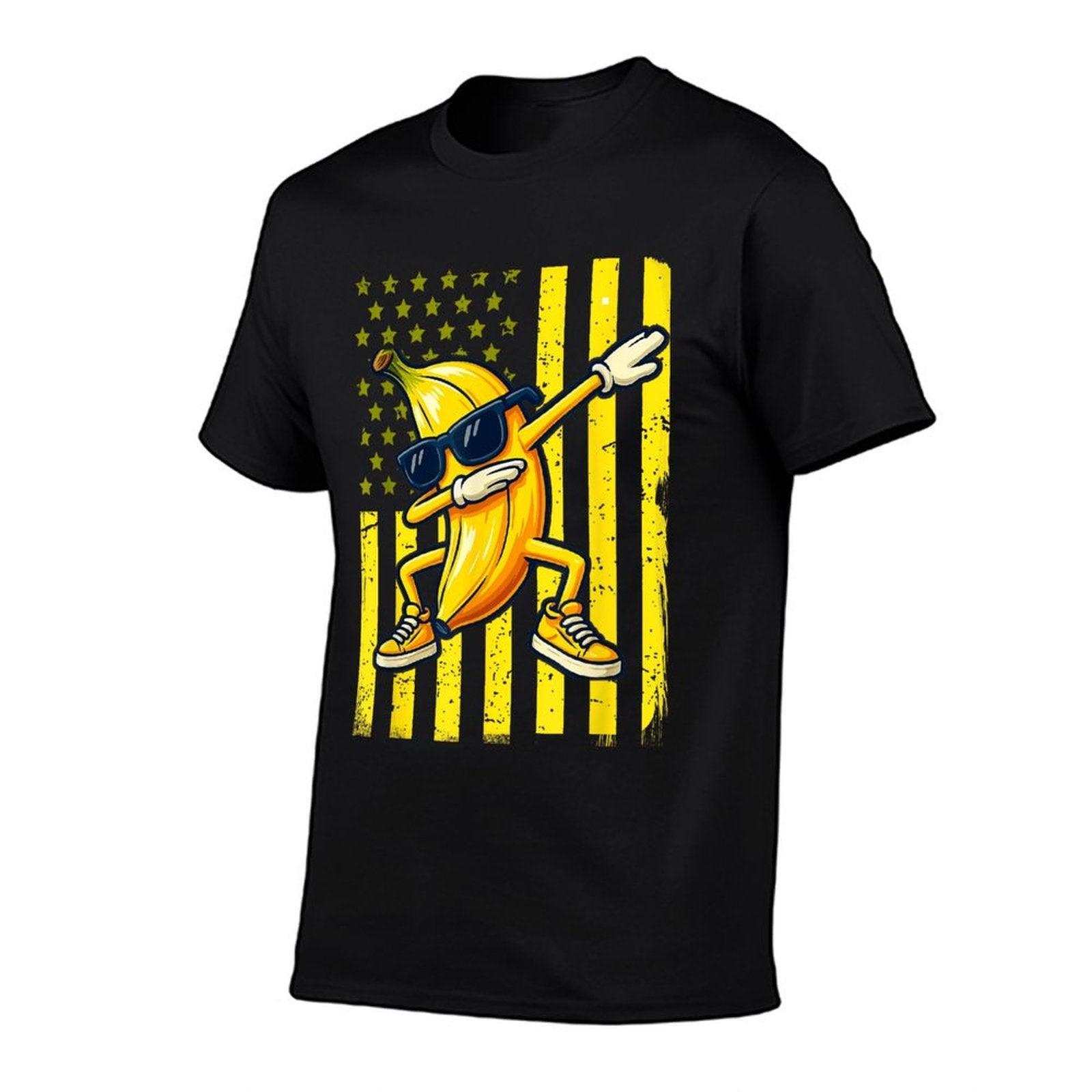 Graphic Banana Retro American Dabbing Banana Lover  Odor-resistant T-Shirt