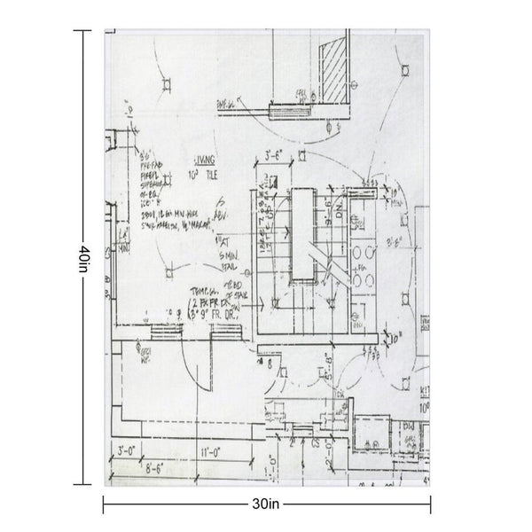 Architects Blueprint - Architecture Pattern Throw Blanket