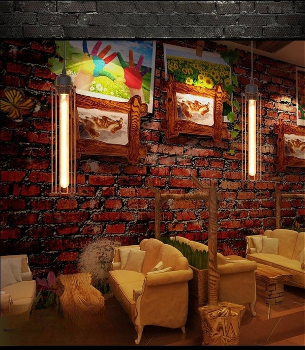 Retro Industrial Style Chandelier Creative Personalized Decoration Lamps Clothing Store Bar Restaurant Flute Three-end Ceiling Lamp Decorbites