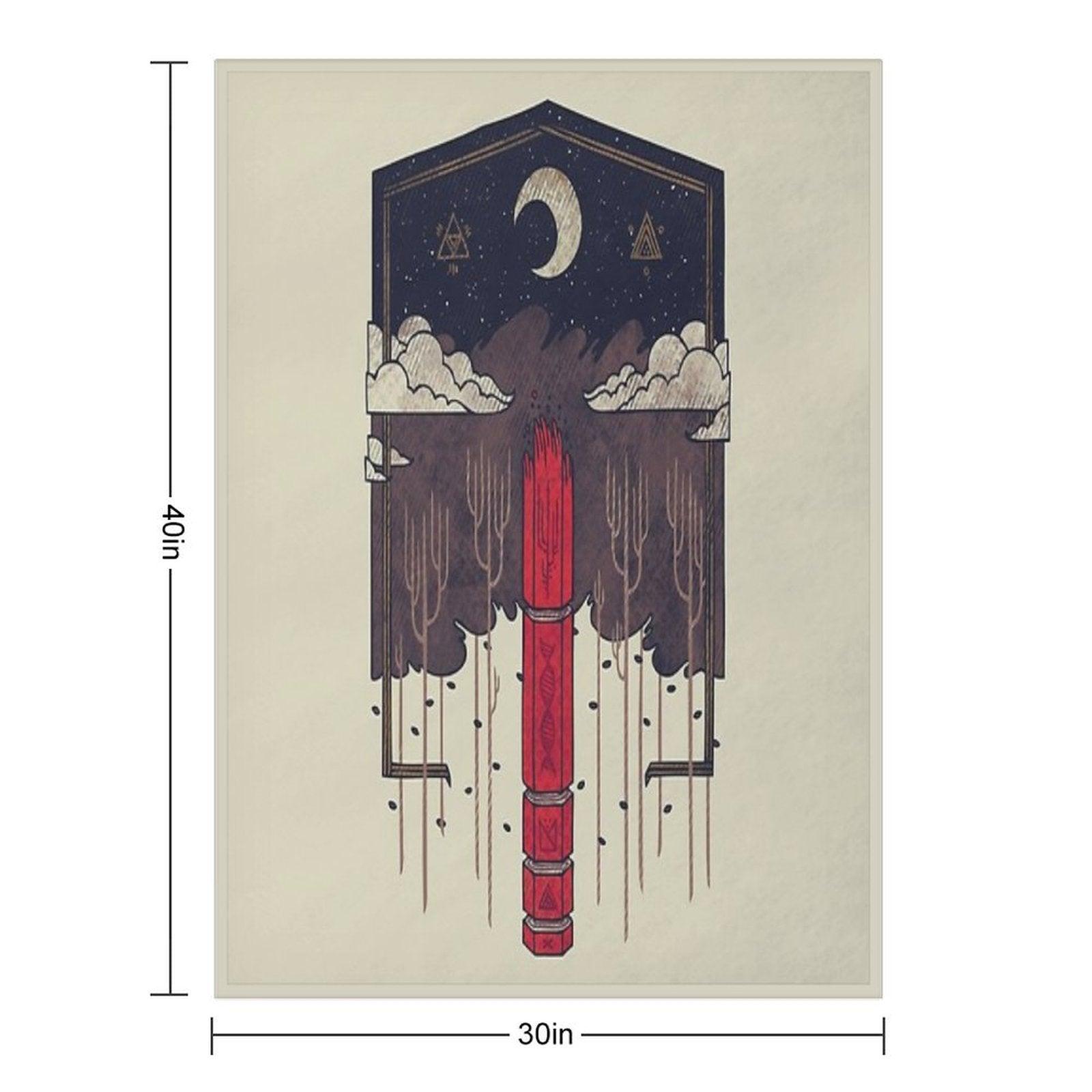 The Lost Obelisk Throw Blanket