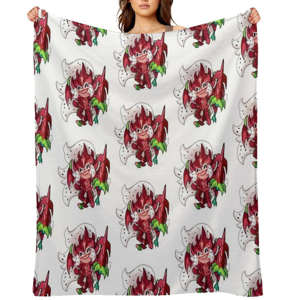 Pitaya Dragon Cookie Wrinkle-free Throw Blanket