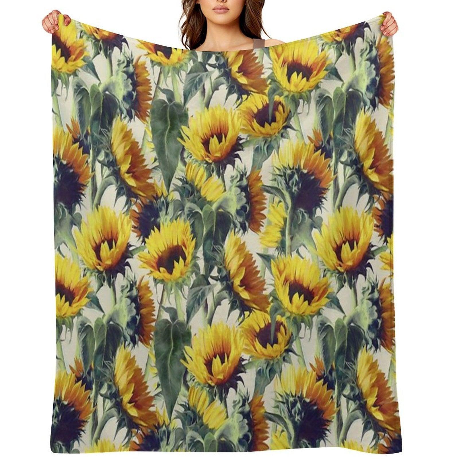 Sunflowers Forever Throw Blanket