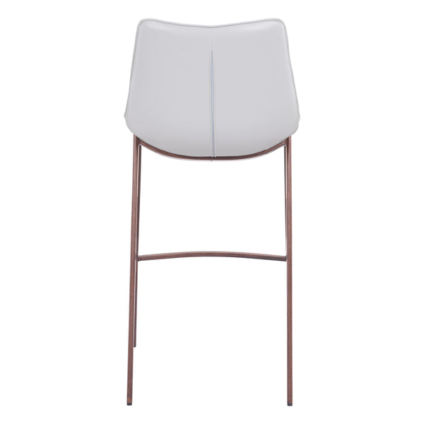 Magnus Barstool (Set of 2) White & Walnut