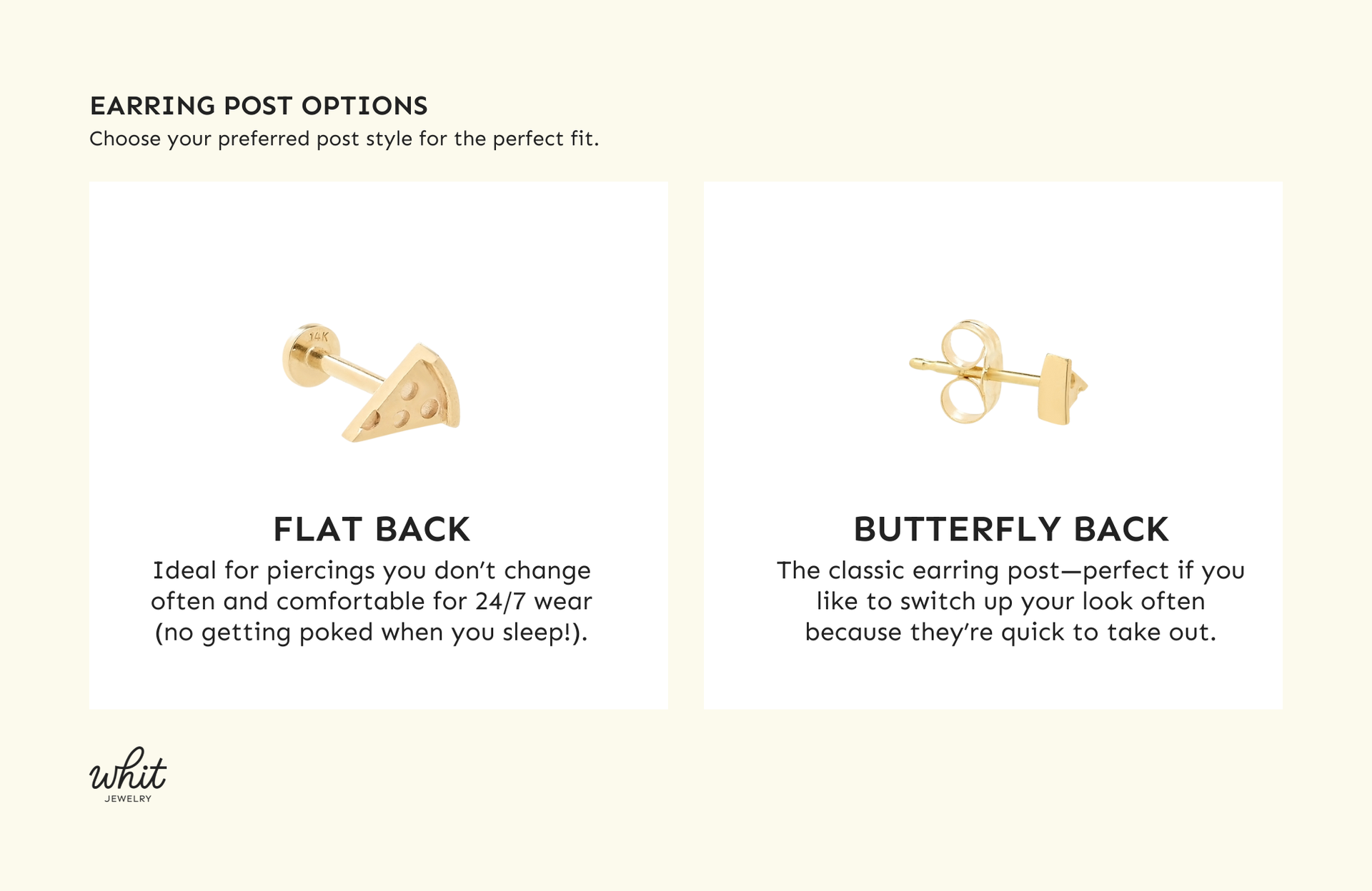 14K Yellow Gold Cupcake Stud