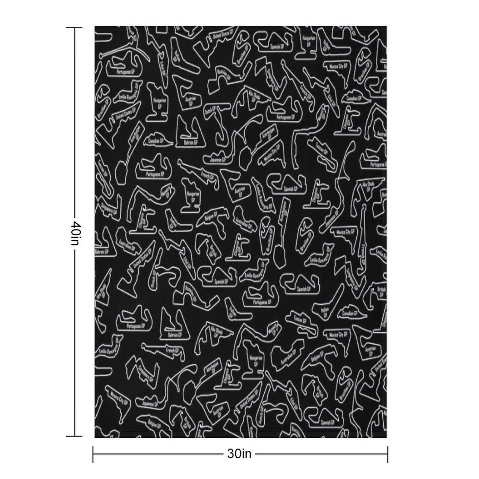 Race Circuits - Pattern Throw Blanket