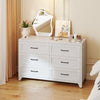 6 Drawer Dresser for Bedroom - White